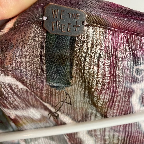 FP Free People We The Free Midi Tunic Dress Womens Small Geode Tie Dye Mesh Back - Picture 12 of 16